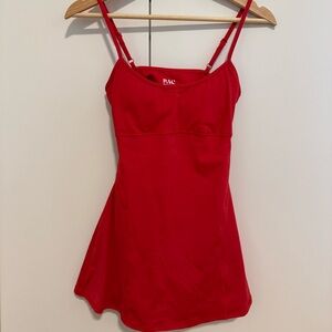 PacSun PAC. Red Spaghetti Strap Athletic Dress. Built in shorts. Small